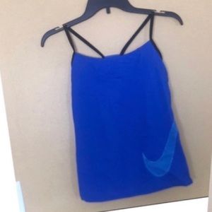 Women’s Nike Tankini Swim Bathing Suit Top Blue Small S